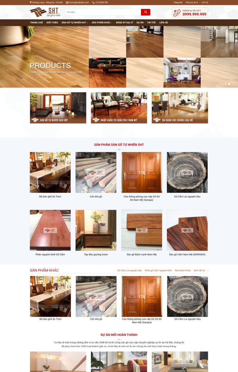 Theme WordPress Nội Thất - Sàn Gỗ