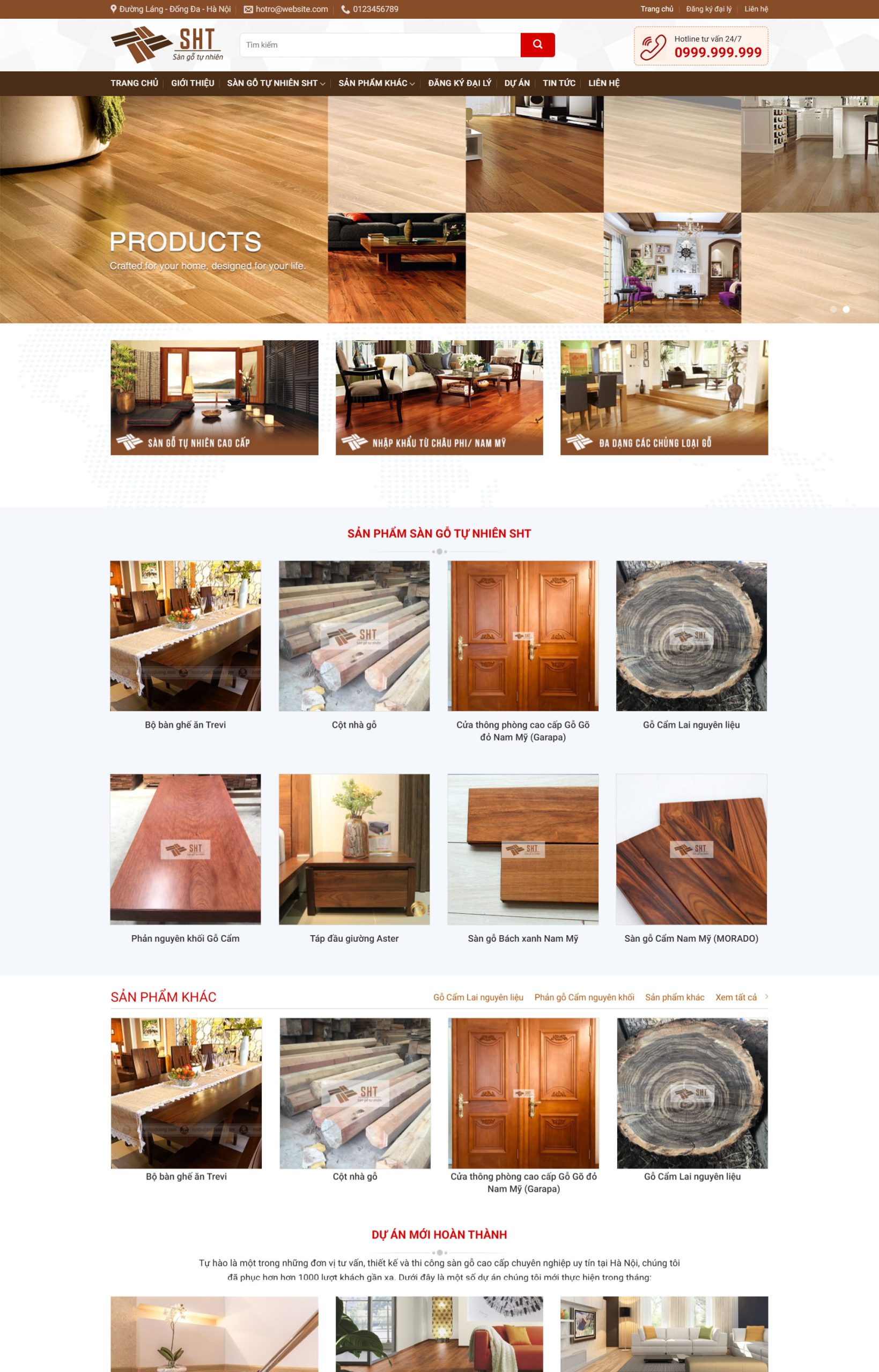 Theme WordPress Nội Thất - Sàn Gỗ