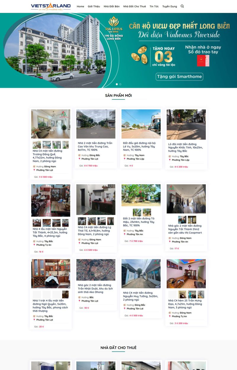 Theme WordPress Bất Động Sản, Nhà Đất 001